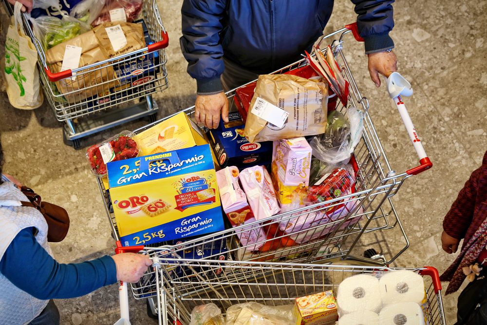 Full shopping cart.