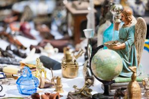 Close up of old vintage items.