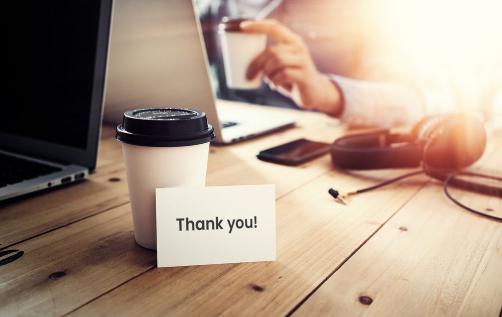 Thank you note.