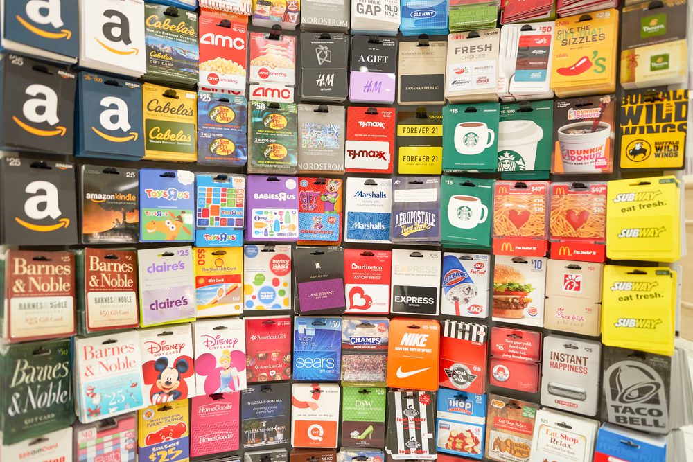 Gift cards.