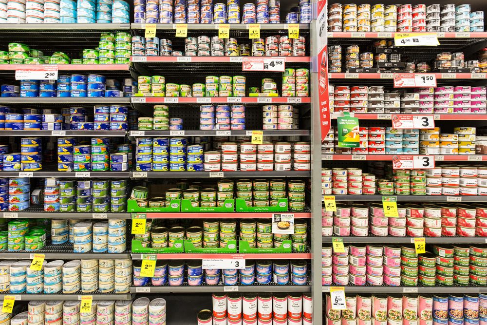 Canned tuna.