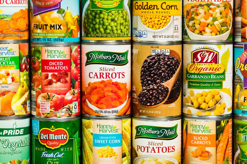 Canned food.