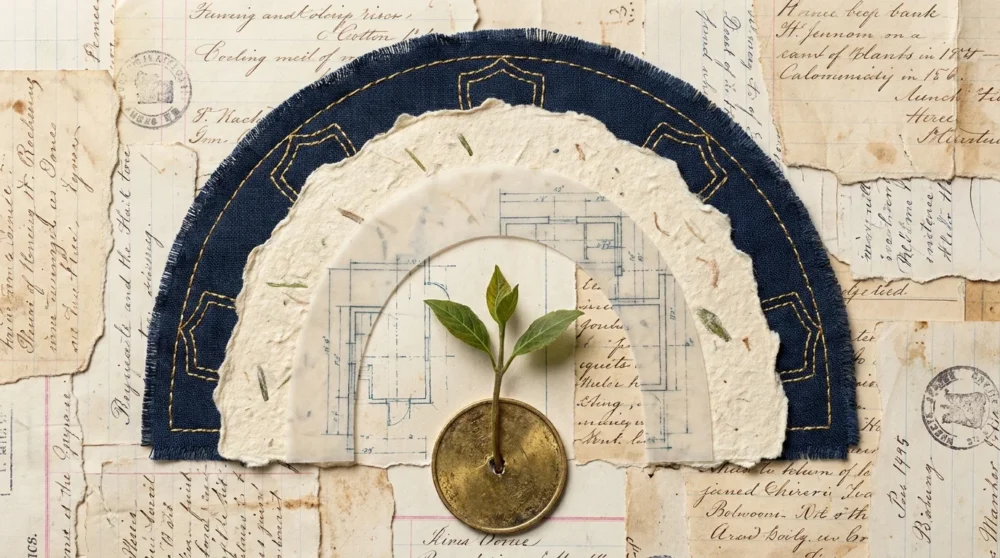 A conceptual collage of a sapling protected by layered shields, representing financial safety nets for family wealth.